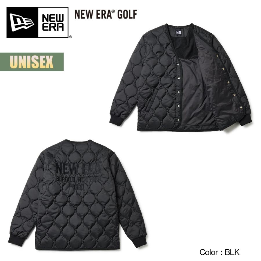 New Era Golf SetUp キルティングジャケットM/パンツL BK NEW ERA（ニューエラ） ゴルフ ジャケット NEW ERA GOLF インサ