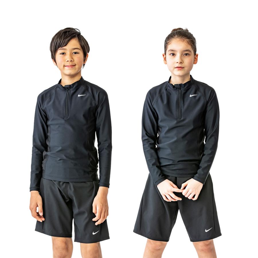 ナイキ 水着 キッズ NIKE SWIM UNISEX ロングスリーブ セットアップ ユニセックス スイミングウエア スイムウェア 子ども 男女兼用  上下セット 長袖 小学生 :1991073:masa surf and snow 通販 