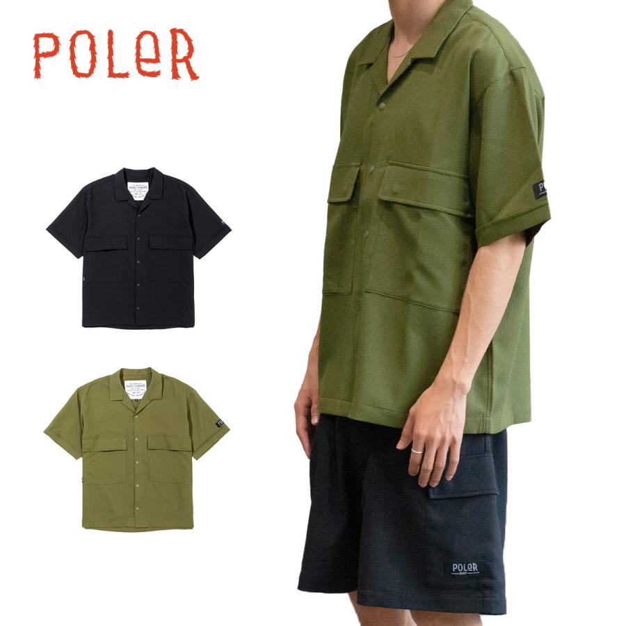 ポーラー カジュアルシャツ POLER Dot Air MULTI POCKET S/S COOL