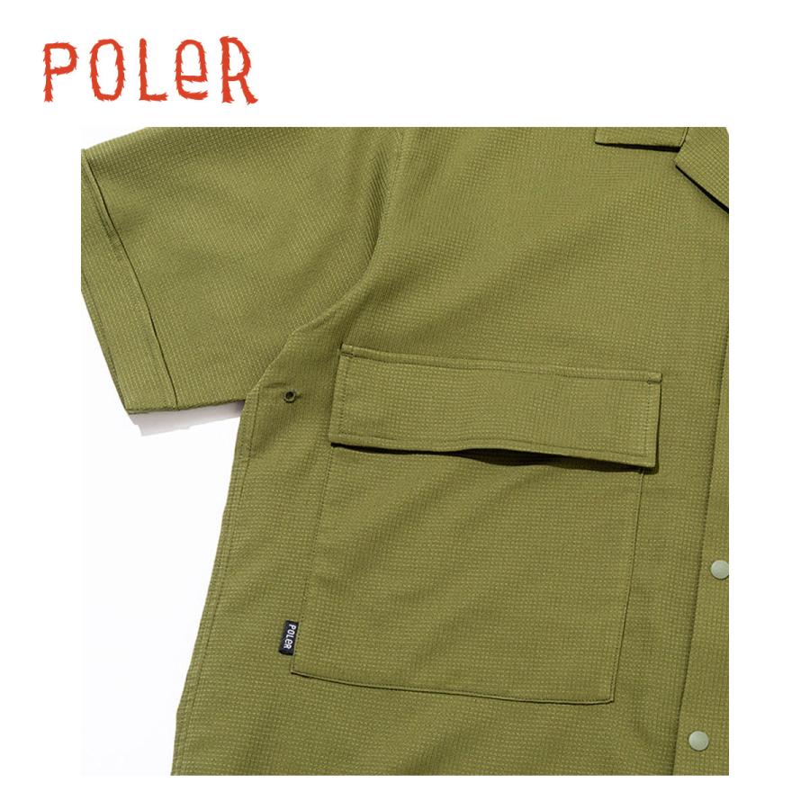 ポーラー カジュアルシャツ POLER Dot Air MULTI POCKET S/S COOL