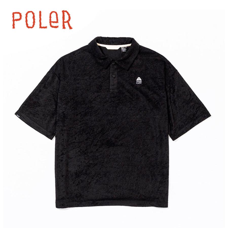 ポーラー ポロシャツ POLER RELAX PILE POLO リラックス パイル ポロ パイル生地 メンズ トップス ビーチ アウトドア ブラック 無地 シンプル｜masanagoya｜02