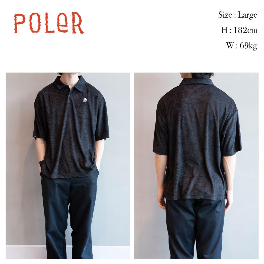 ポーラー ポロシャツ POLER RELAX PILE POLO リラックス パイル ポロ パイル生地 メンズ トップス ビーチ アウトドア ブラック 無地 シンプル｜masanagoya｜04