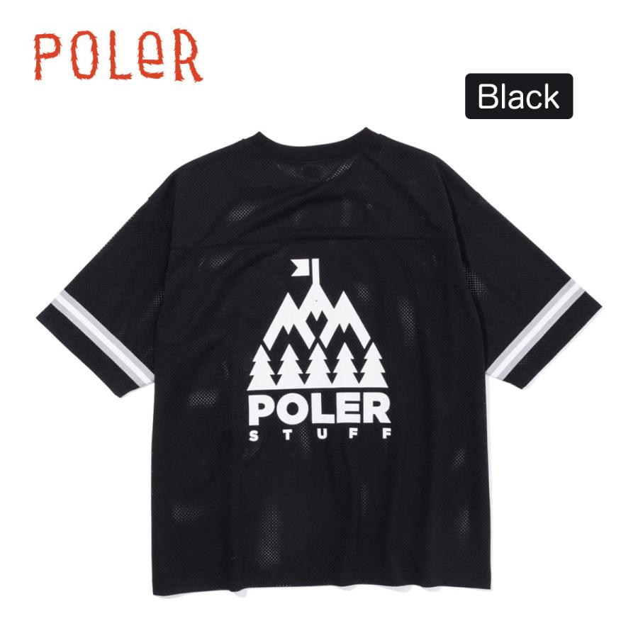 ポーラー Tシャツ 半袖 POLER S/S MESH JERSEY メッシュ ジャージ フットボールジャージ バックプリント フロントプリント ブランドロゴ｜masanagoya｜02