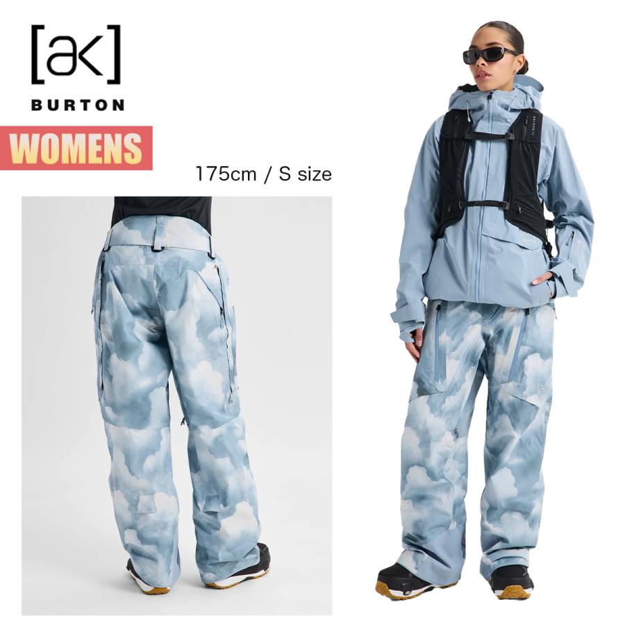 美品　Burtonバートンスノボパンツ　S レディース　柄 BURTON（バートン） ak スノーボードウェア レディース パンツ 26-27