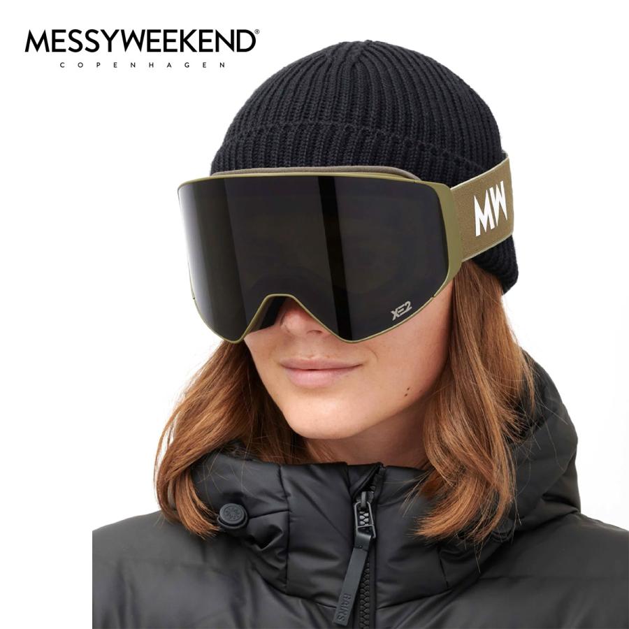 メシーウィークエンド スノーゴーグル CLEAR XE2 Army Dark Grey MESSY