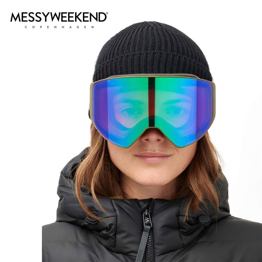 メシーウィークエンド スノーゴーグル CLEAR XE2 Asian Fit Army Green