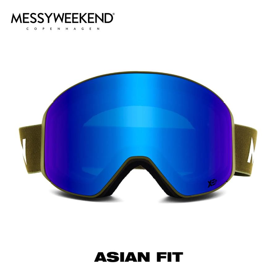 メシーウィークエンド スノーゴーグル CLEAR XEP Army XEp Blue Asian