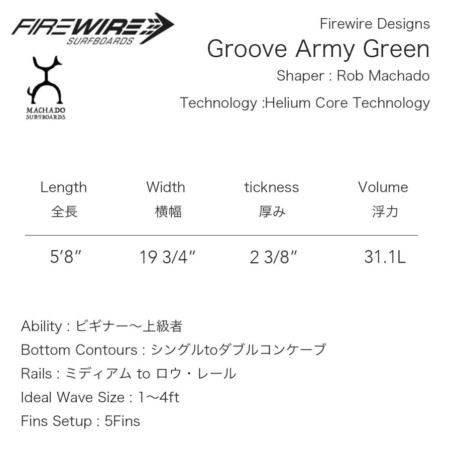 FIREWIRE ファイヤーワイヤー サーフボード グルーヴ アーミー
