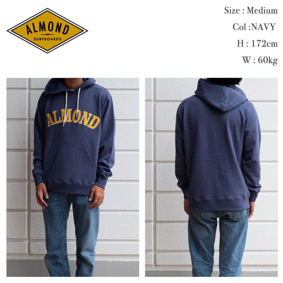 ALMOND（アーモンド） サーフ パーカー メンズ カレッジフーディー