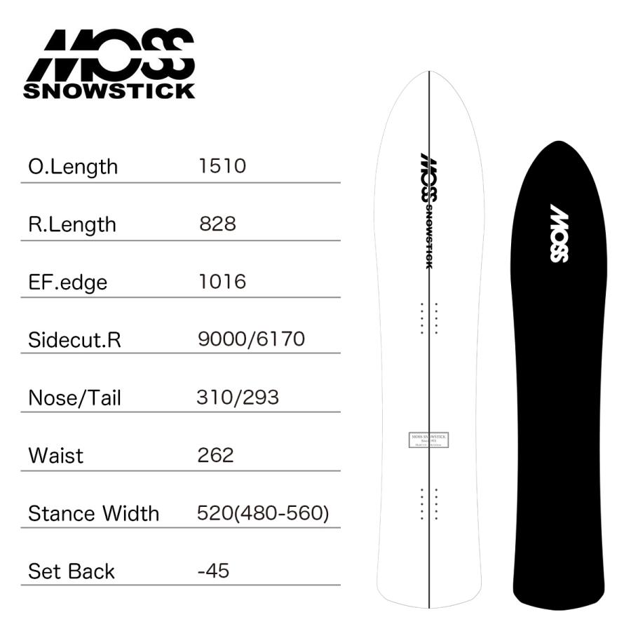 モス スノースティック スノーボード 板 Uシリーズ 26-27 MOSS