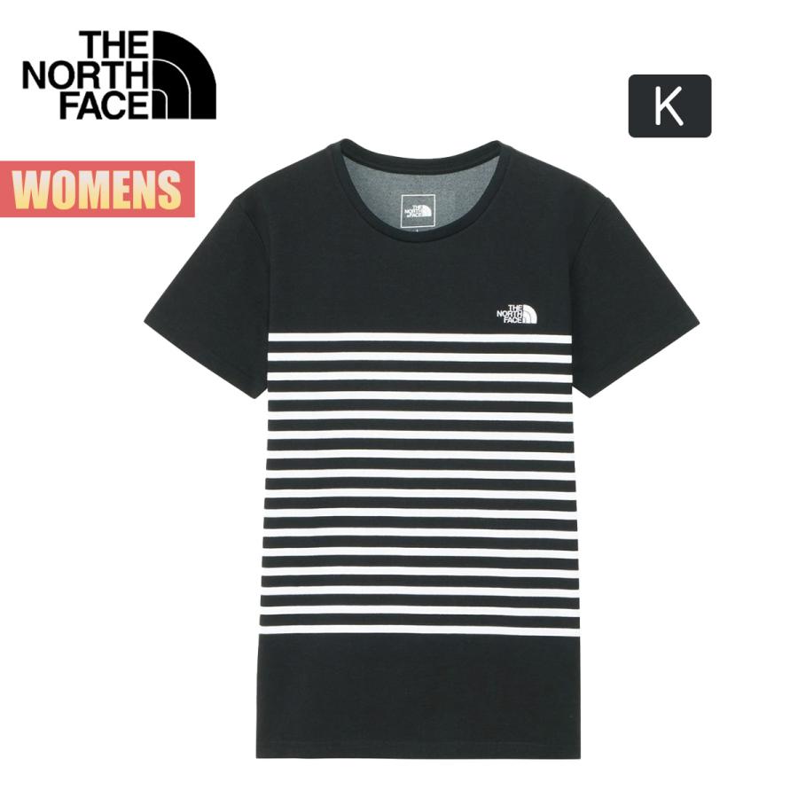 ノースフェイス Tシャツ レディース 半袖 THE NORTH FACE ショートスリーブパネルボーダーティー S/S Panel Border Tee ボーダー柄 速乾 紫外線カット UVケア｜masanagoya｜02