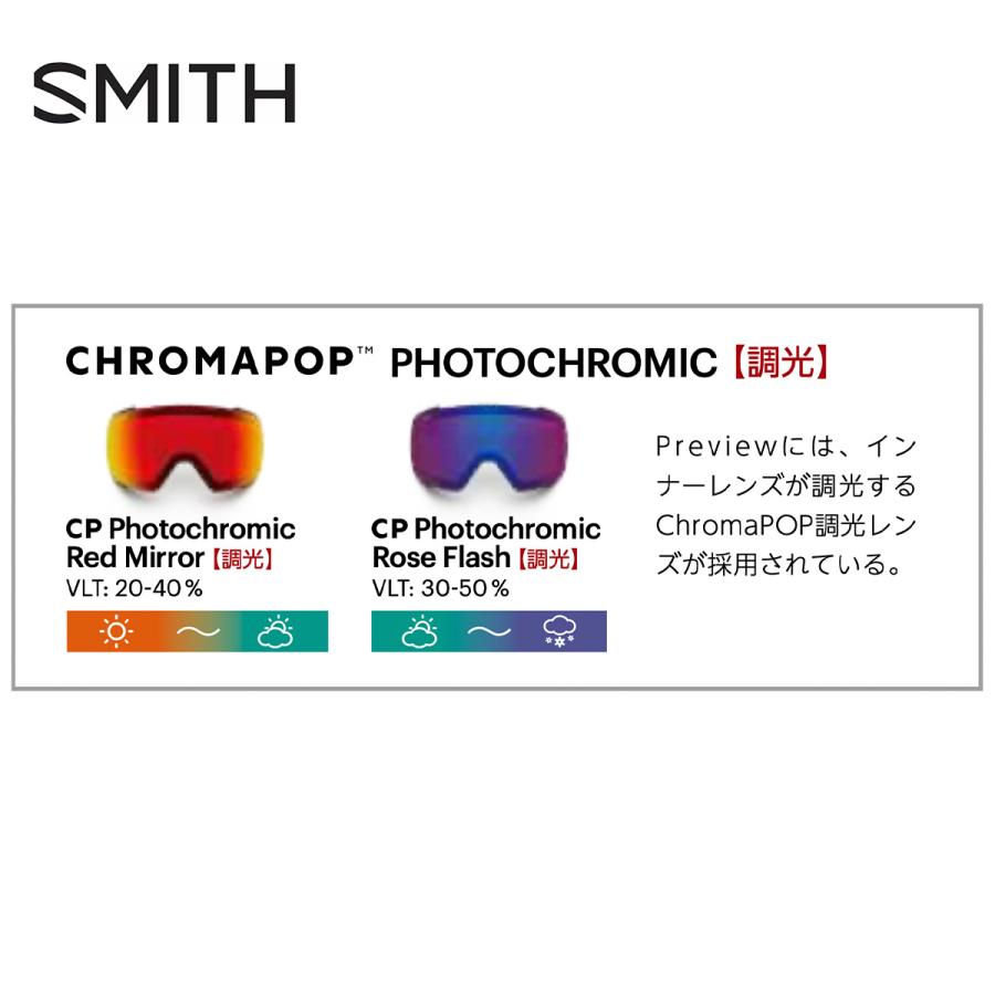 SMITH（スミス） スノーゴーグル プレビュー SMITH Preview Black CP