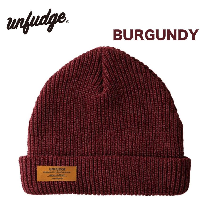 アンファッジ ニット帽 unfudge KNIT CAP ニットキャップ ビーニーロゴ