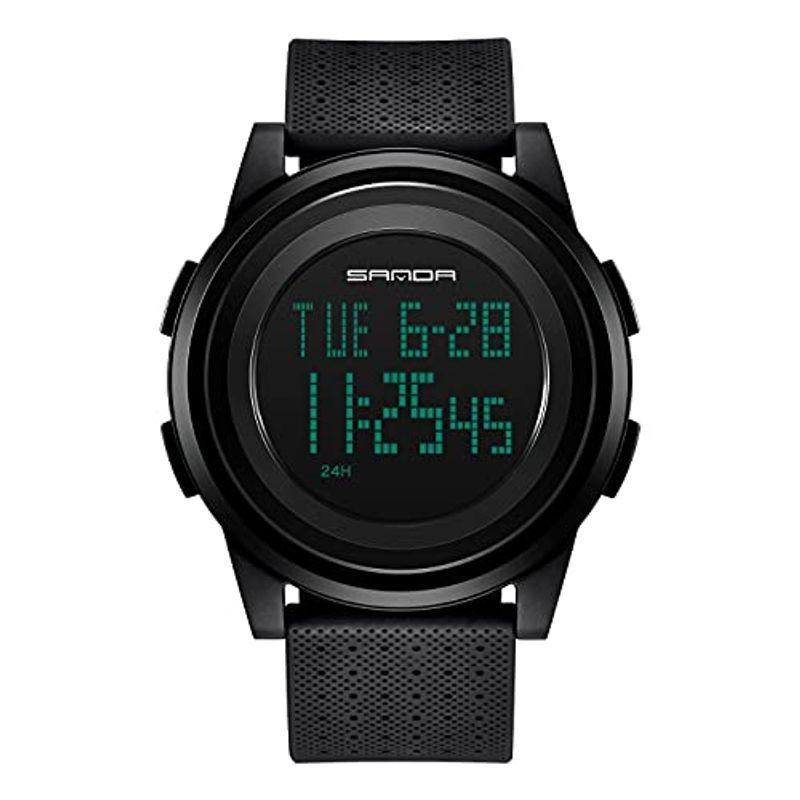 定価 腕時計 メンズ デジタル スポーツ 防水 シンプル 軽量 薄型 多機能 日付 曜日 ストップウォッチ カウントダウン アウトドア デジタル腕