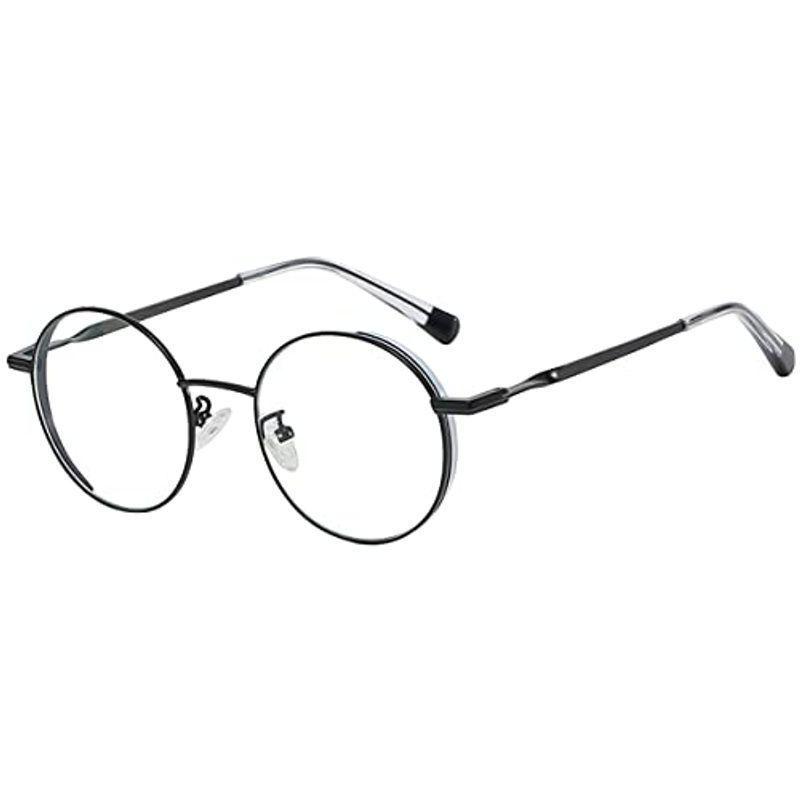 メンズファッション グッドふとんマーク取得 Dollger ブルーライトカットメガネ Pcメガネ 度なし 軽量 Uvカット 丸メガネ 伊達メガネ 透明レンズ 金属フレーム ラウンド レ Voy2efgf0u Www Boulevardrestaurants Com