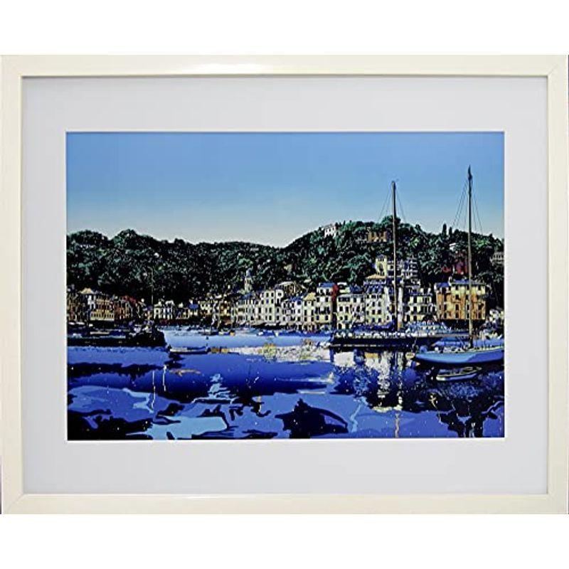 鈴木英人昼下がりのポルトフィーノアートプリント額装