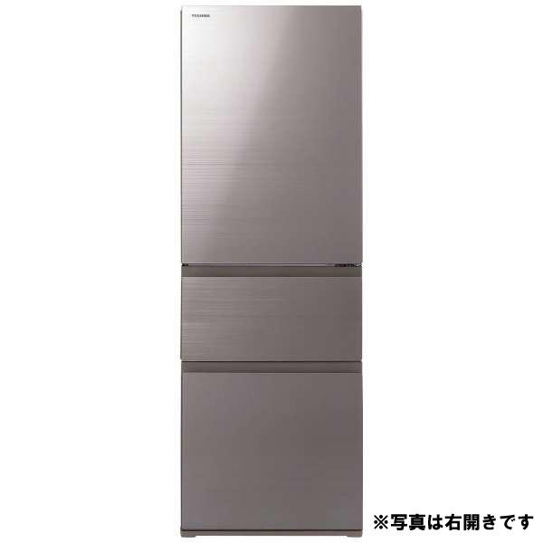 大きい割引 【標準設置無料】東芝 3ドア[左開き←]冷蔵庫 365L VEGETA GR-T36SVL-ZH(GRT36SVLZH) 冷蔵庫