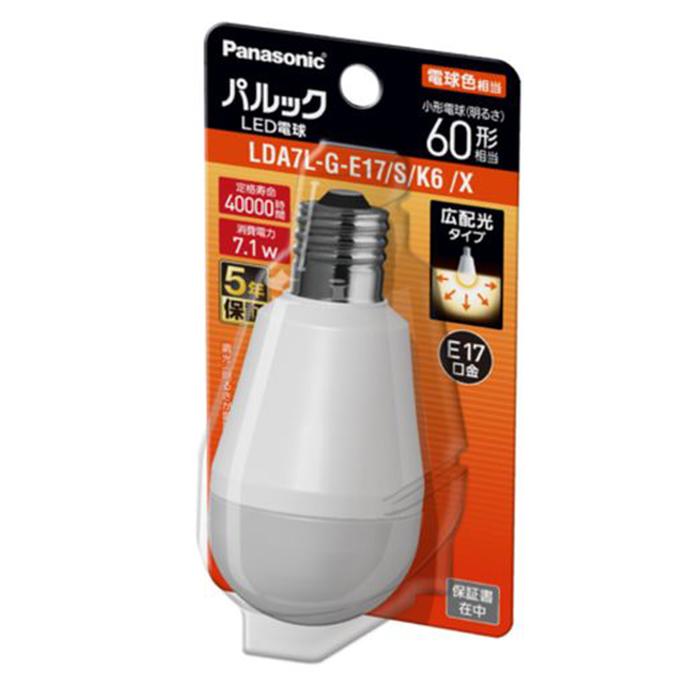 パルック パナソ二ック LDA7LGE17SK6X LED電球 7.1W ブリスター（電球