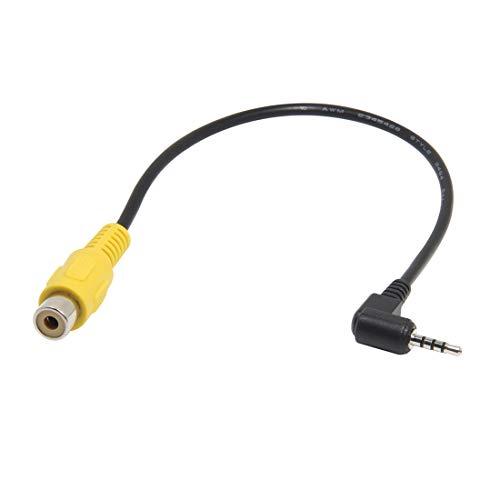 2.5mm 4極 RCA 変換ケーブル 23cm wuernine L型 超ミニプラグ-ピンジャック オスメス ナビ バックカメラ など用 映像｜masao12shop｜02