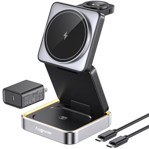 ワイヤレス充電器 3 in 1 急速 MagSafe充電器 折りたたみ式 ワイヤレス