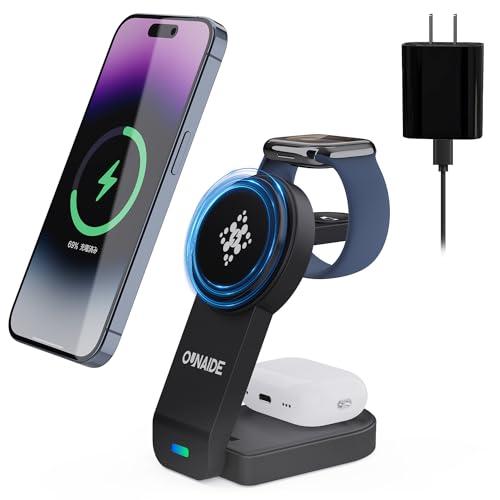ワイヤレス充電器 3 in 1 Mag-Safe式 アップルウォッチ充電器