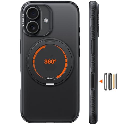 TORRAS iPhone 17 用ケース カチカチ・多機能360度回転スタンドリング