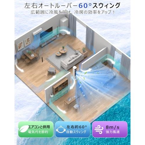 冷風扇 冷風扇風機 スリムタワー型 加湿機能 強力冷風 スポットクーラー 4L Eleeyak 冷風機 強力 冷風扇 タワー型 4個保冷バッグタワー