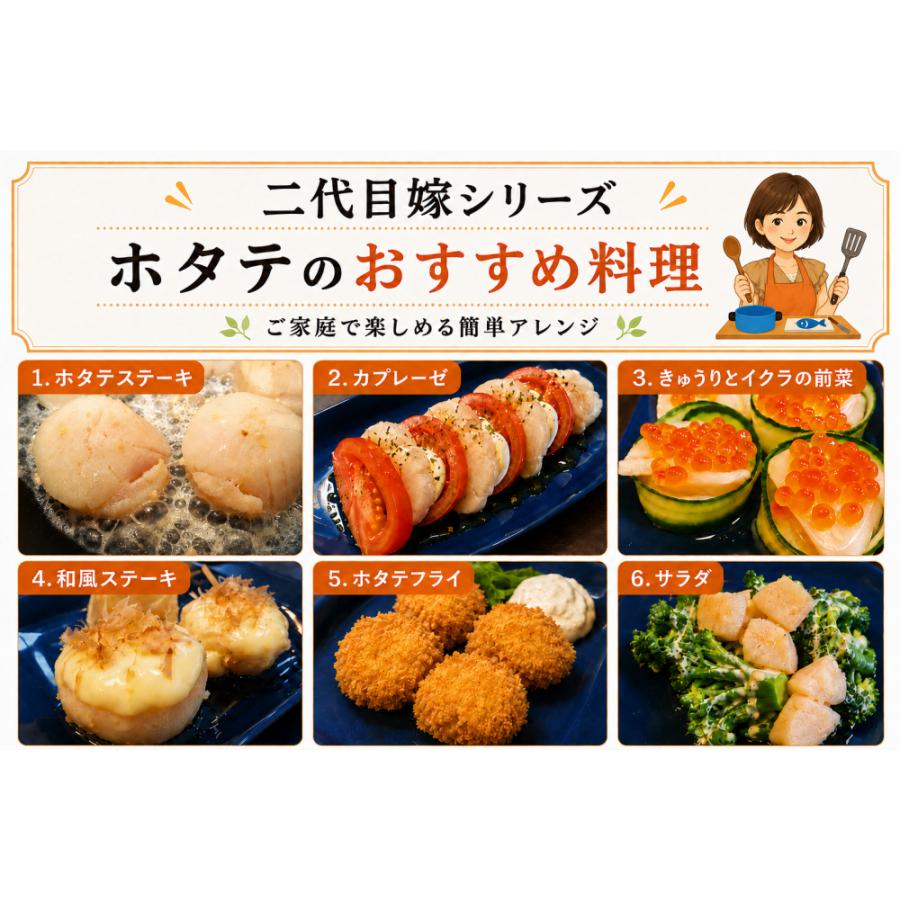 北海道オホーツク海産 刺身用ホタテ貝柱 1kg 5Sサイズ 61〜80粒｜小粒