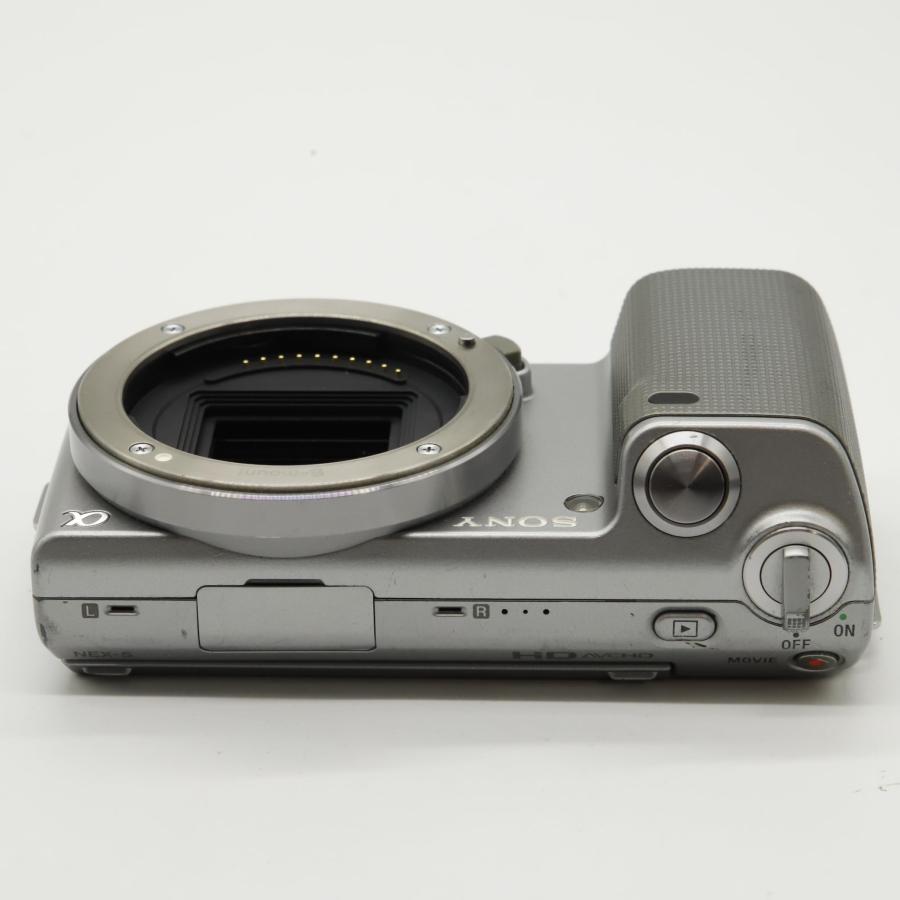 並品】SONY ミラーレス一眼 α NEX-5ボディ カラー：シルバー 