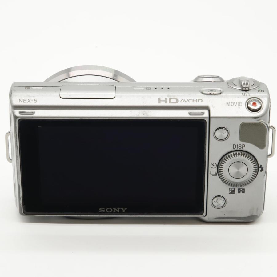 並品】SONY ミラーレス一眼 α NEX-5ボディ カラー：シルバー 