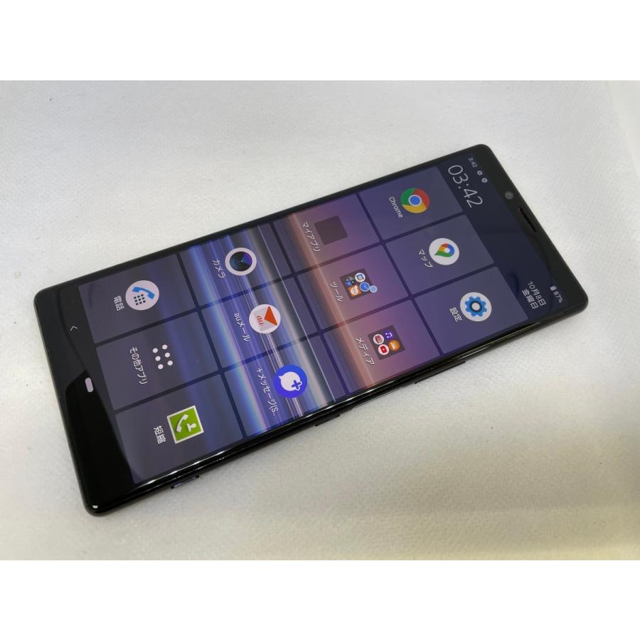 ☆送料無料☆ジャンク☆au☆Xperia 1 SOV40☆ブラック☆0015280013618
