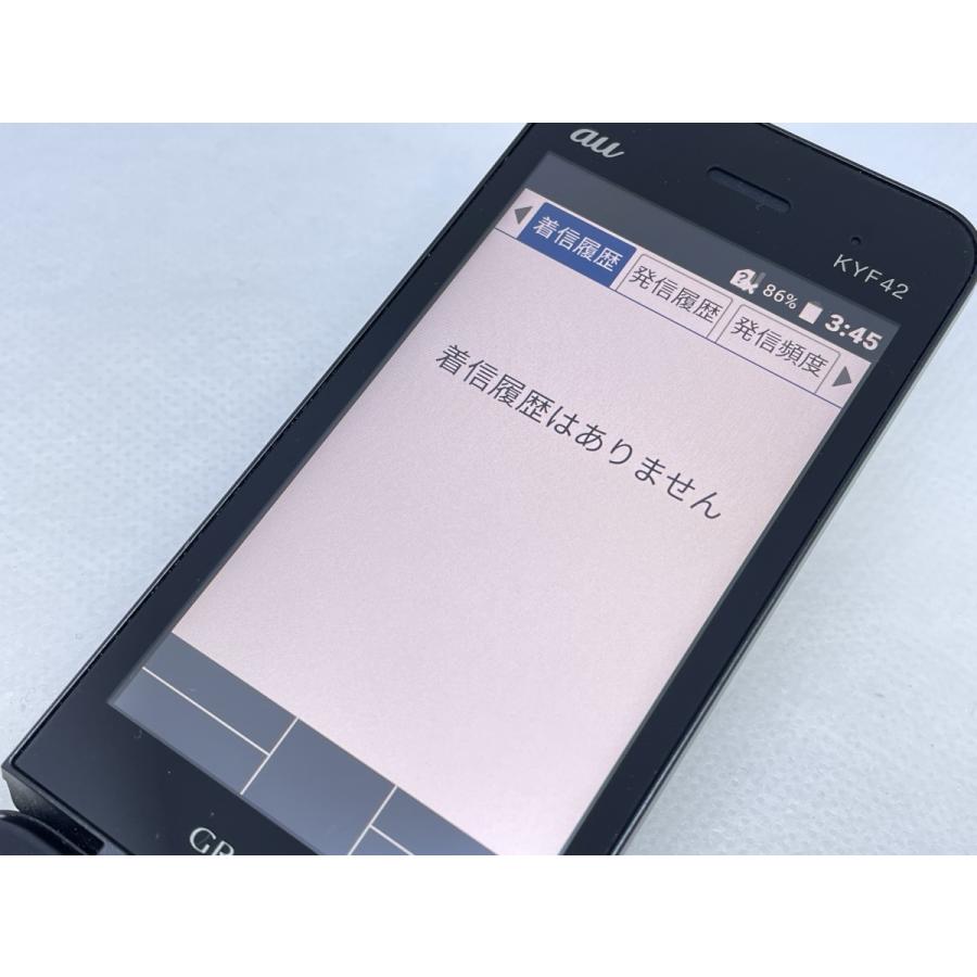 GRATINA KYF42 simフリー 黒 au 箱の中付き美品 ☆送料無料☆au☆GRATINA KYF42☆ブラック☆0015280014568☆SYS☆07/02