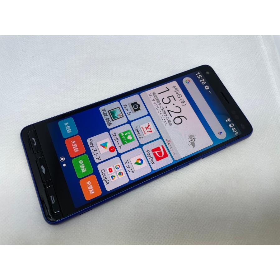 ☆送料無料☆ジャンク☆Ymobile☆かんたんスマホ2+ A201KC☆ブルー
