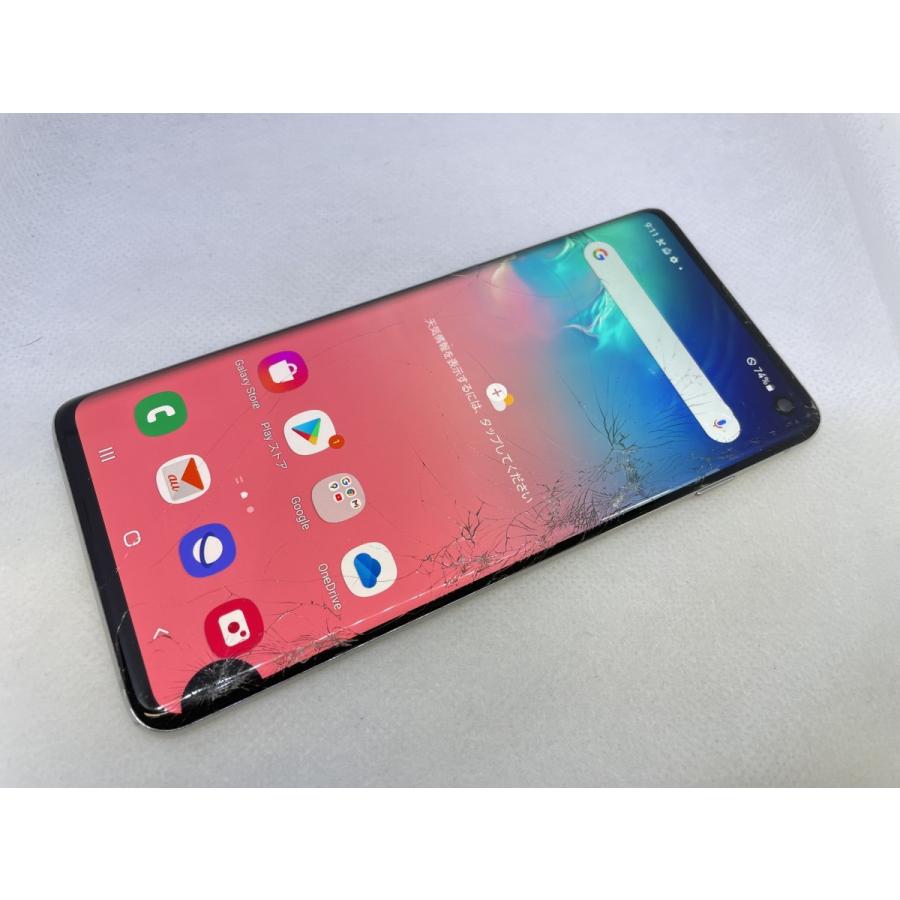 128G Galaxy S10 SCV41 SAMSUNG au SIMフリー ☆送料無料☆ジャンク☆au☆Galaxy S10 SCV41☆ホワイト