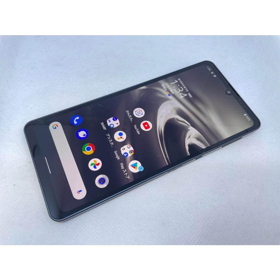 ☆送料無料☆良品☆au☆AQUOS sense6s SHG07☆ブラック☆0047280010034