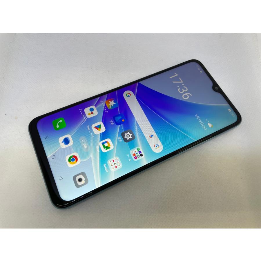 スマートフォン・携帯電話 OPPO A77 CPH2385 ブルー 本体 美品