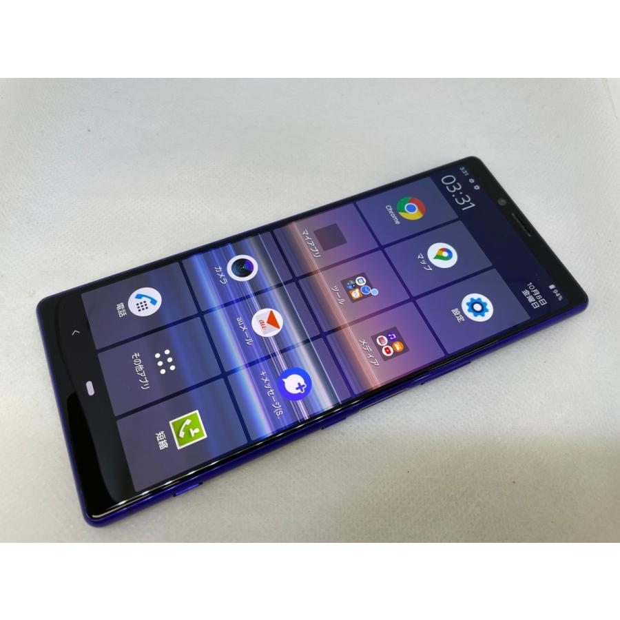 ☆送料無料☆ジャンク☆au☆Xperia 1 SOV40☆ブルー☆0080280015995