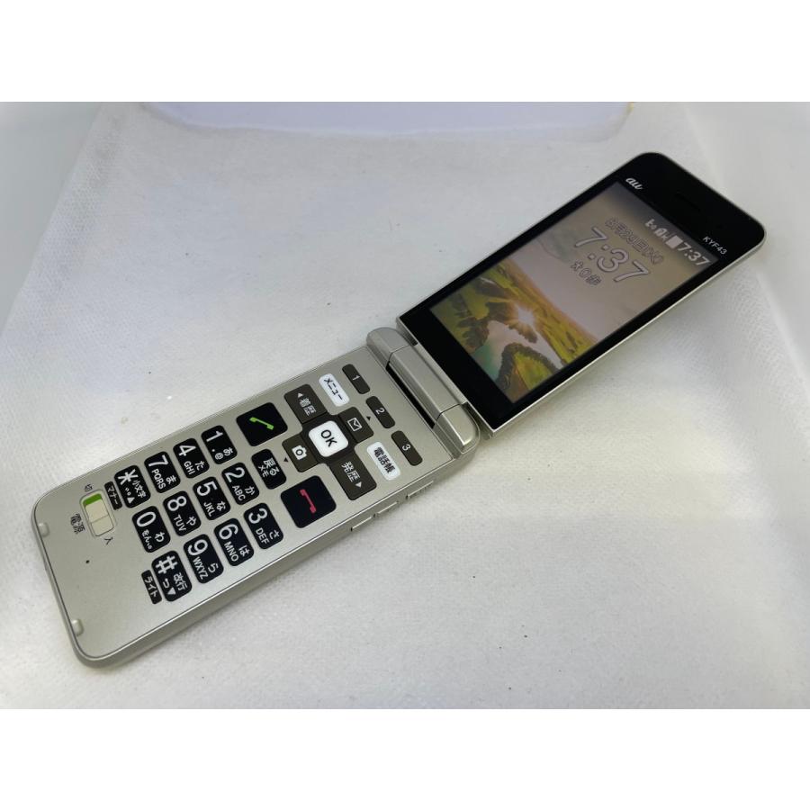☆送料無料☆良品☆au☆かんたんケータイ ライト KYF43☆ゴールド