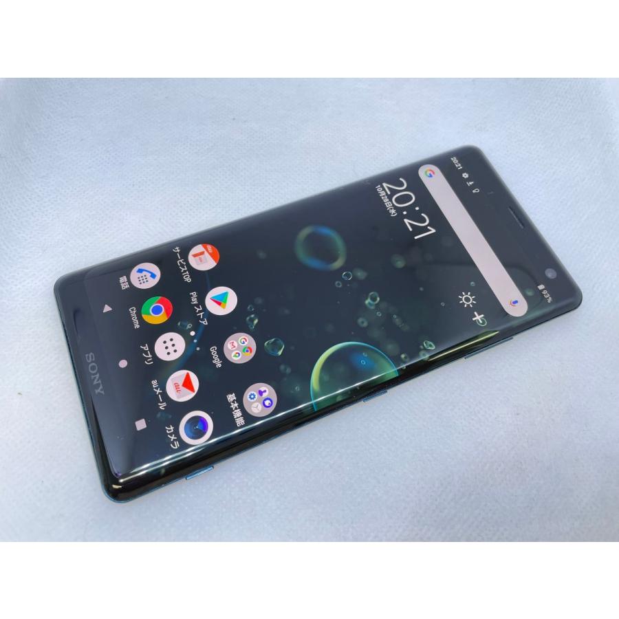 ☆送料無料☆美品☆au☆Xperia XZ3 SOV39☆ブルー☆0080280019468☆SYS