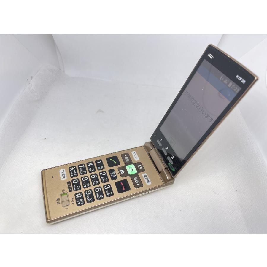 ☆送料無料☆au☆かんたんケータイ KYF38☆ゴールド☆0080280020075