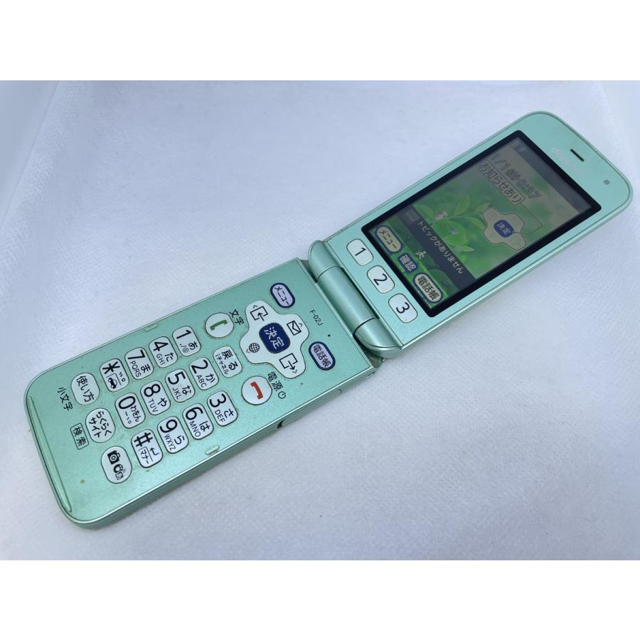 ☆送料無料☆docomo☆らくらくホン F-02J☆グリーン☆0080280020962