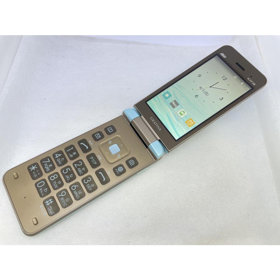 ☆送料無料☆良品☆au☆GRATINA KYF39☆ブルー☆0080290004807☆SYS