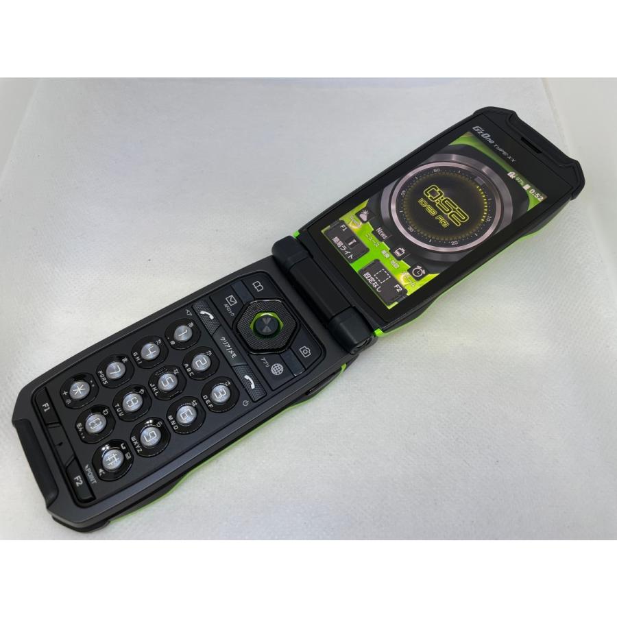 ★送料無料★良品★au★元デモ機 G'zOne TYPE-XX KYY31★グリーン★0084280002628★SYS★04/22