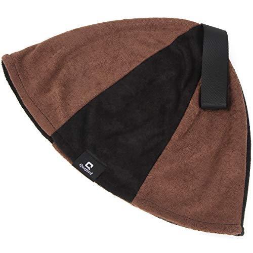 Quaford サウナハット 洗える サウナキャップ サウナ ハット タオル生地 メンズ レディース 男女兼用 フリーサイズ ブラック