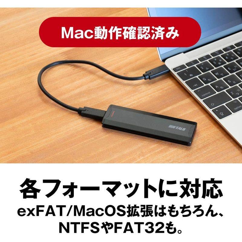 日本正規代理店 バッファロー SSD 外付け 500GB コンパクト USB3.1
