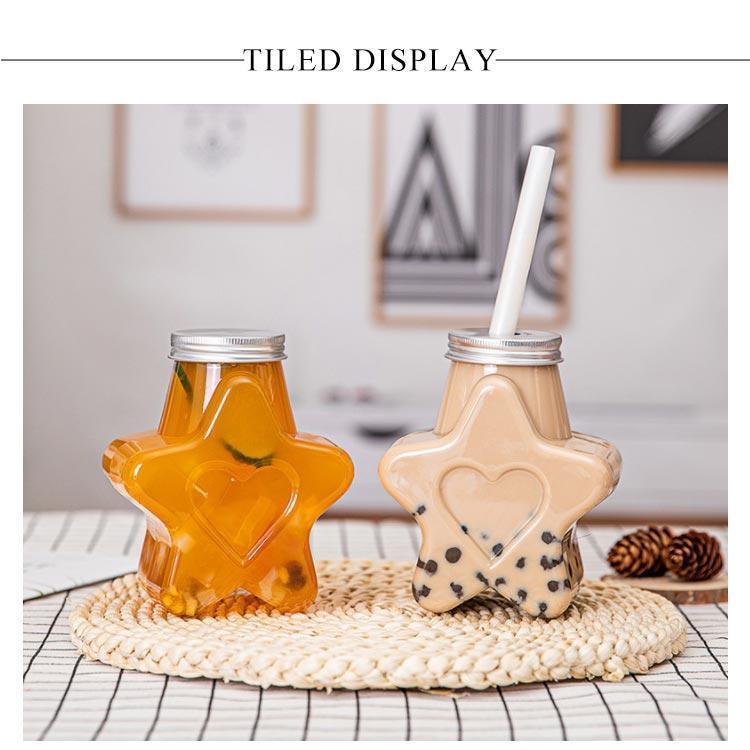 プラカップ　ドリンクホルダー　テーブル　DIY プラスチックカップ　32個 50個セット ドリンクボトル 300ml フタ付き 星型 プラカップ