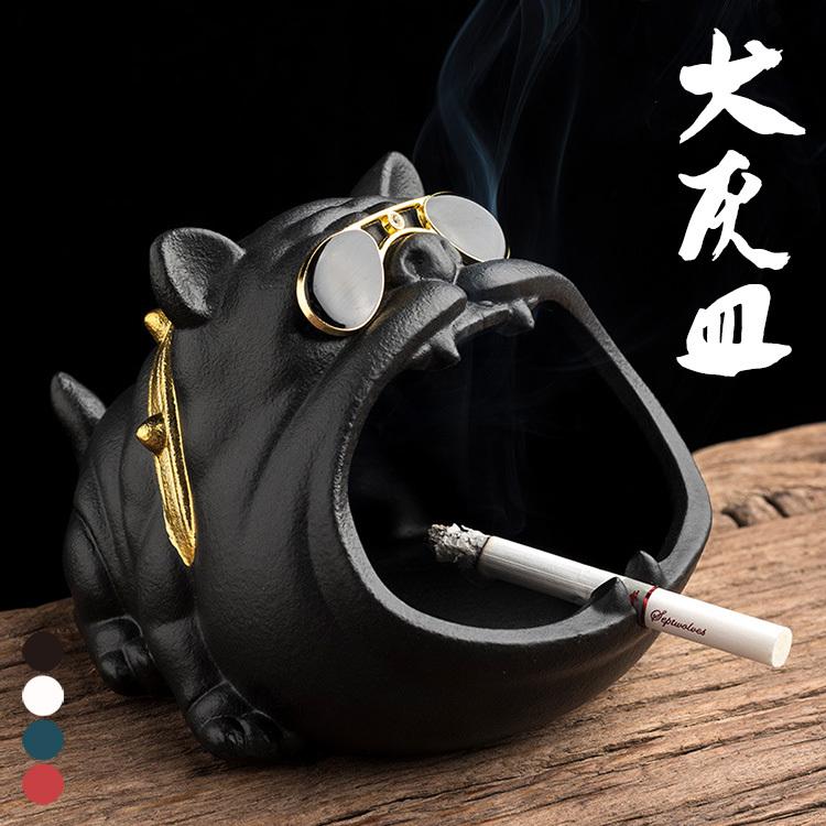 犬 灰皿 陶器製 いぬ イヌ サングラス タバコ 煙草 アッシュトレイ Big ビッグ 小物入れ 動物 インテリア 雑貨 おもしろ Dog 雅美良品 通販 Paypayモール