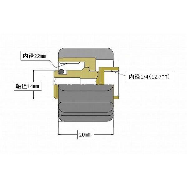 M22カプラ・メス（1/4メスネジ）　B社製 |  | 02
