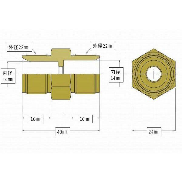 変換カプラ　Ｍ22オス　⇔　Ｍ22オス　Ａ社製 |  | 03