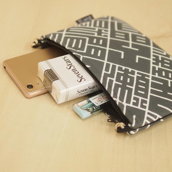 千代掛け 小 手ぬぐい生地 ねずみ色 間瀬織布工場オリジナル柄